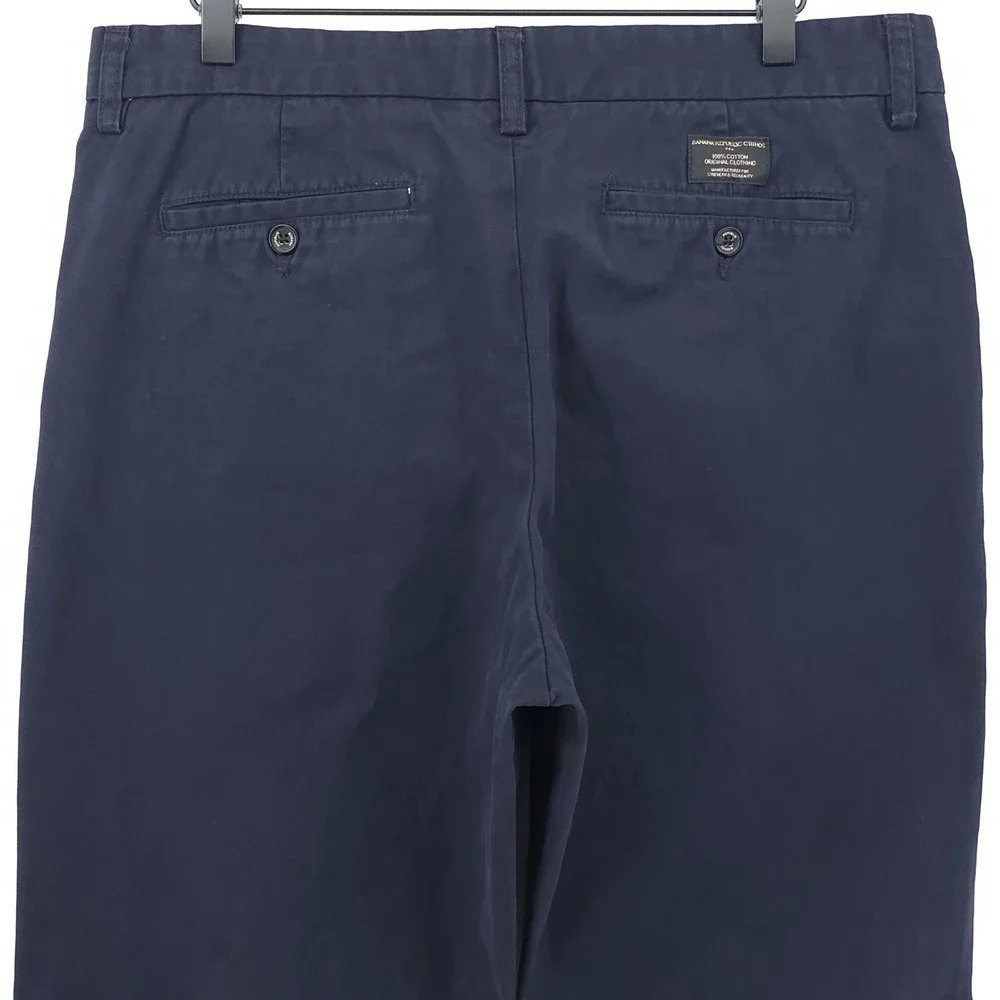 Banana Republic Mens Pants Dawson 34x32 Navy Blue Straight Leg Chino